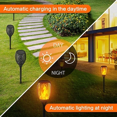 12LED 33LED सौर लौ टॉर्च आउटडोर चमकती पनरोक सौर एलईडी लाइट