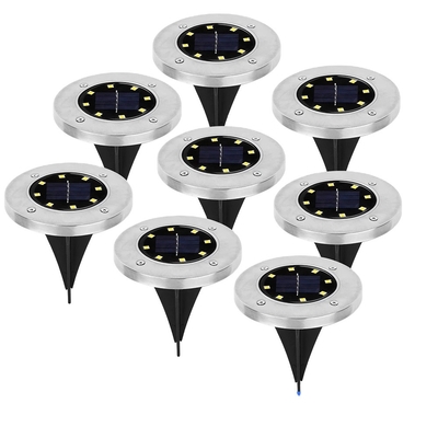 IP67 सोलर एलईडी गार्डन लाइट्स DC 6V 10 LED सोलर एलईडी अंडरग्राउंड लाइट