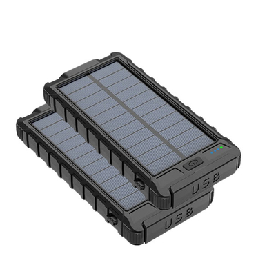 आउटडोर 10000mAh सोलर पैनल चार्जर बैंक 280g क्विक चार्ज सपोर्ट