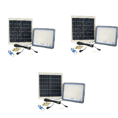 360LED 6500K 100 वाट 200 वाट आउटडोर सोलर फ्लडलाइट वाटरप्रूफ IP67