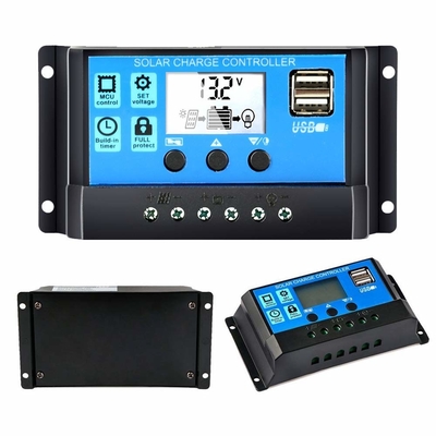 LCD डिस्प्ले सोलर कंट्रोलर रेगुलेटर 12V / 24V 60A 50A 40A 30A 20A 10A PWM USB 5V