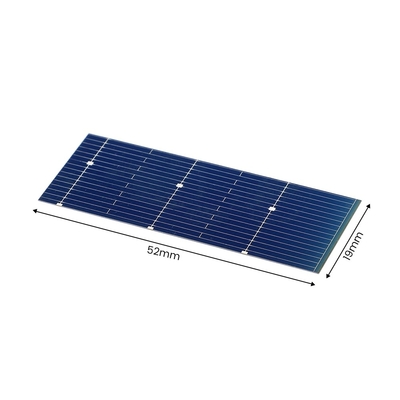 फोटोवोल्टिक पोर्टेबल के लिए 52 * 19mm 0.5V 0.24W सोलर पैनल चार्जर मोनोक्रिस्टलाइन सिस्टम