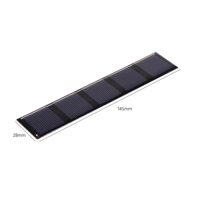 पावर बैंक के लिए 0.5W 2.5V 145*28mm आउटडोर पोर्टेबल सोलर पैनल चार्जर